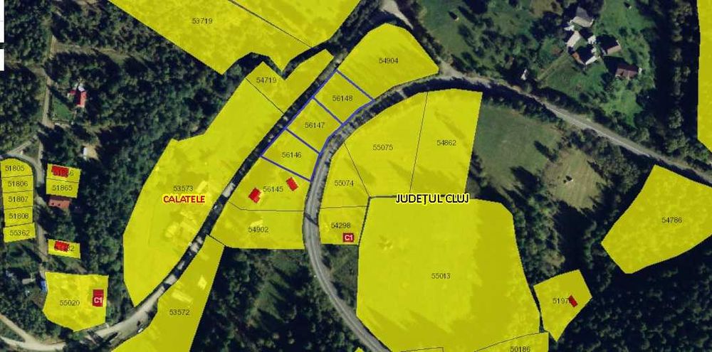 Proiect exclusiv! Teren intravilan premium 1.000mp Călățele Pădure cu autorizație construire 2 case de vacanță