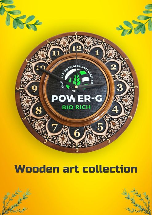 Soat suvenir yong'oq daraxtidan yasalgan