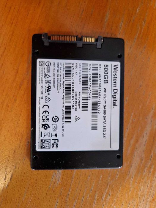 WD Red SA500 500GB NAS SATA SSD – КАТО НОВО (само 98GB записи), 350TBW