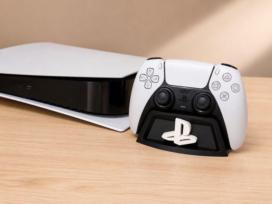 Suport manetă PS5 cu logo PlayStation, printat 3D