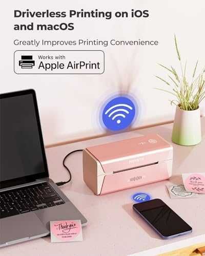 Нов Wi-Fi MUNBYN Термален Принтер 300dpi, AirPrint, Съвместимост с iOS