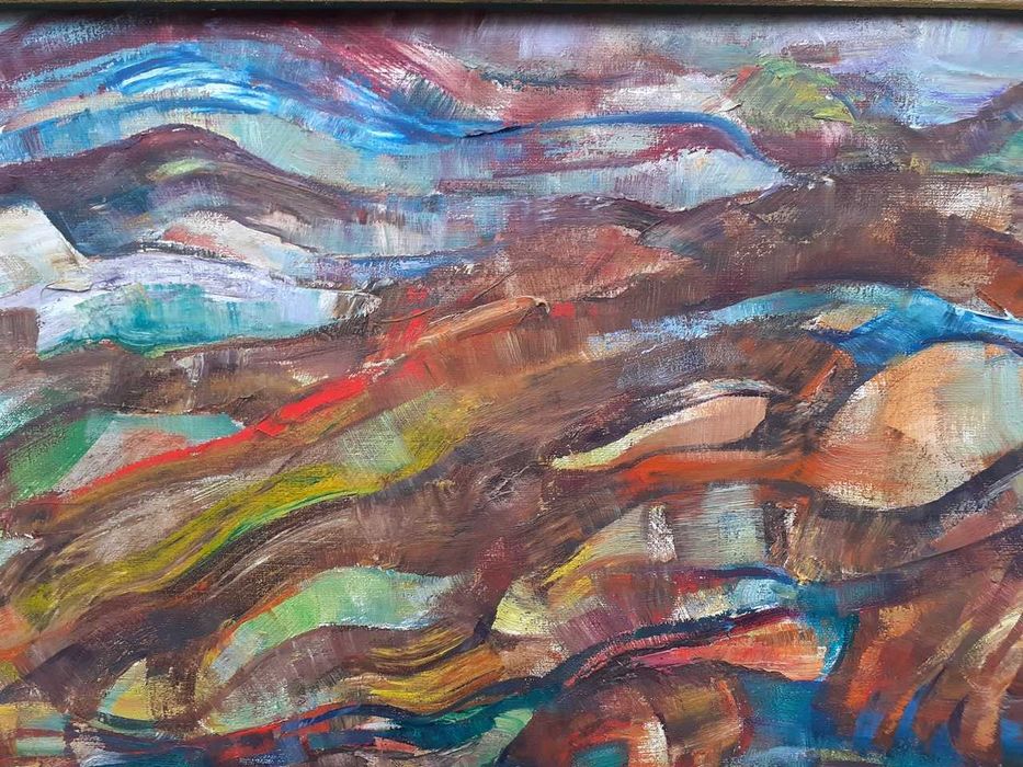 Tablou vechi -  cai - semnat CM ( Corneliu Michailescu)