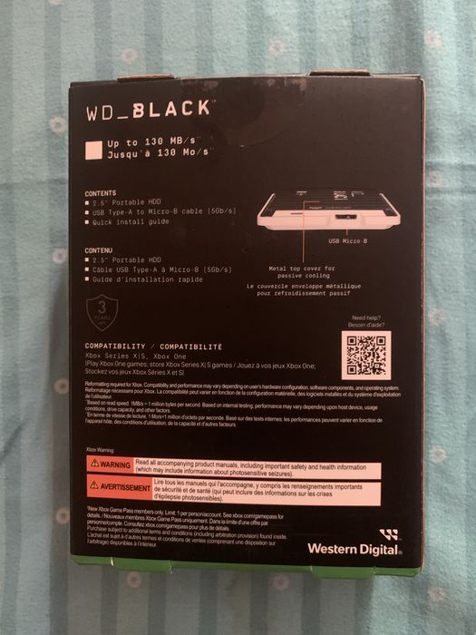Vand HDD  WD _Black Xbox