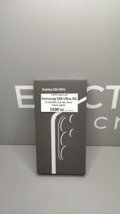 Samsung S26 Ultra 5G 12GB RAM/512GB/Black/Produs sigilat! ID1438-AG2