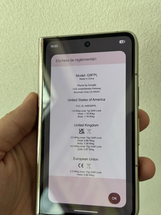 Google Pixel Fold Dual Sim 5G Porcelain 256GB