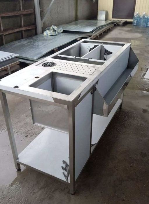 Мойка раковина оборудование бара нержавейка стол нейтральное