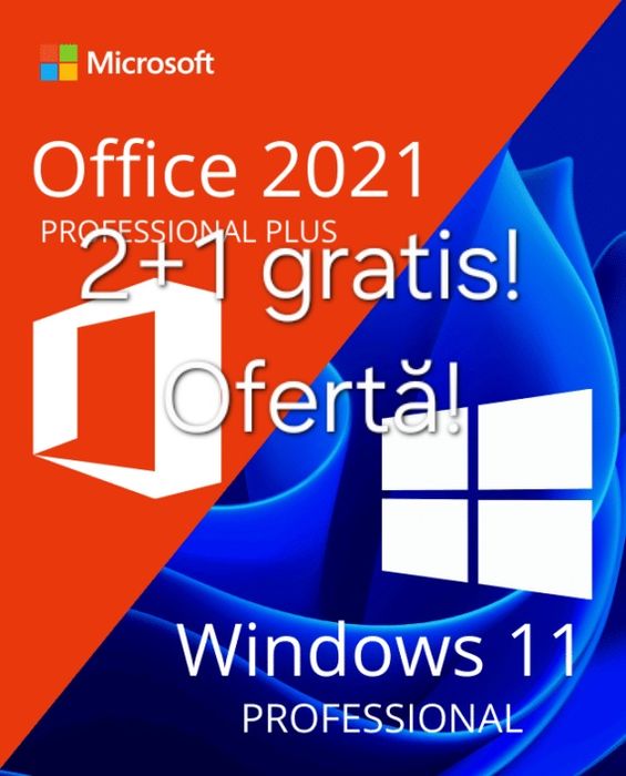(Ofertă)Pachet Office 2024+Windows 11 Licență permanentă  Lifetime License Original Microsoft Serial Key