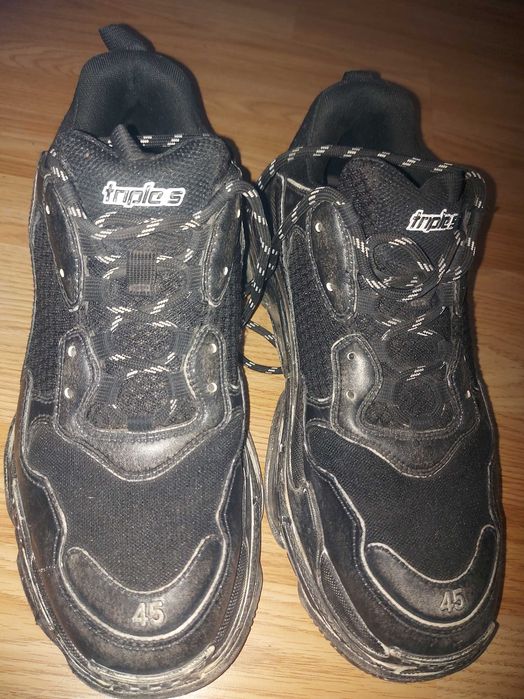Sneakers originali 100% BALENCIAGA TRIPLE S BLACK FADED,full box