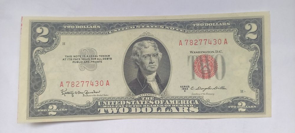 Bancnote de 2 dolari 1953 1 dolar 1957 5 dolari 1934