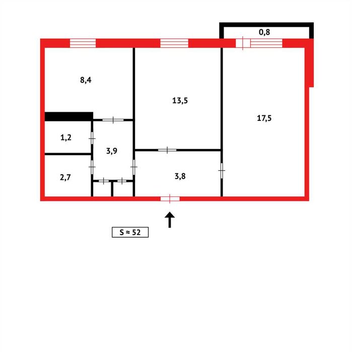 2-х комн. У/П на Горке Дружбы