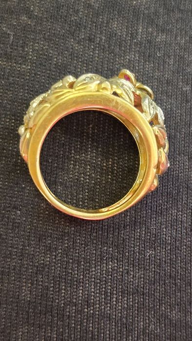 Inel aur 375 cu 14 diamante