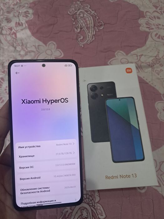 Xiaomi Redmi Note 13 8+8/128GB Black Igravoy Karobka Holati Ideal Zor