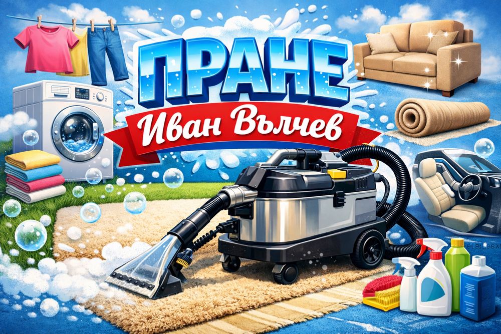 Пране на мека мебел, салони на автомобили, килими, мокети, матраци
