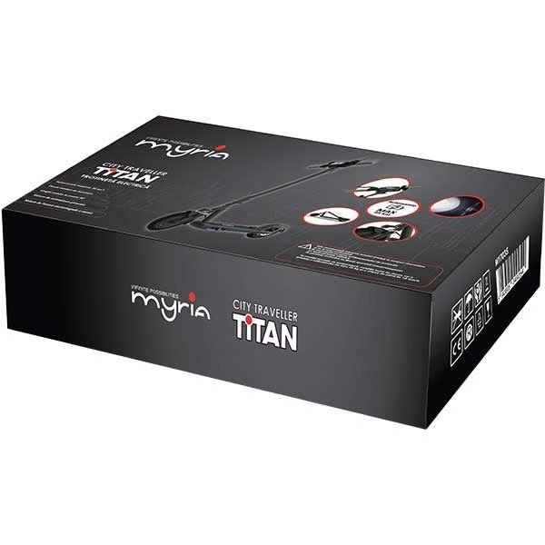 Trotineta electrica MYRIA City Traveller Titan MY7035, 10 inch, pliabila, negru