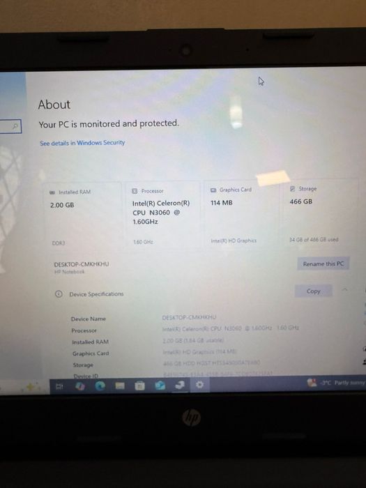 Hp Notebook Amanet BKG