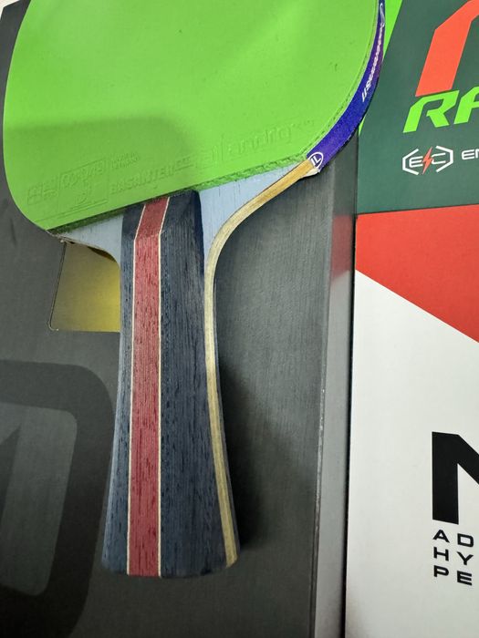 Paletă tenis de masă Andro Gauzy BL7 OFF + Rasanter R48 + NUZN 48