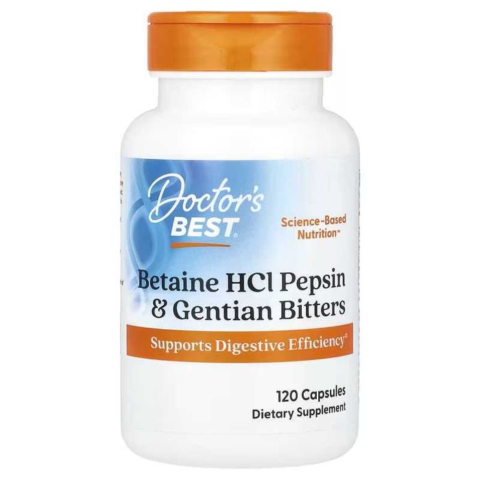 Doctor's Doctors Best Betaine HCl Pepsin Gentian бетаин гидрохлорида