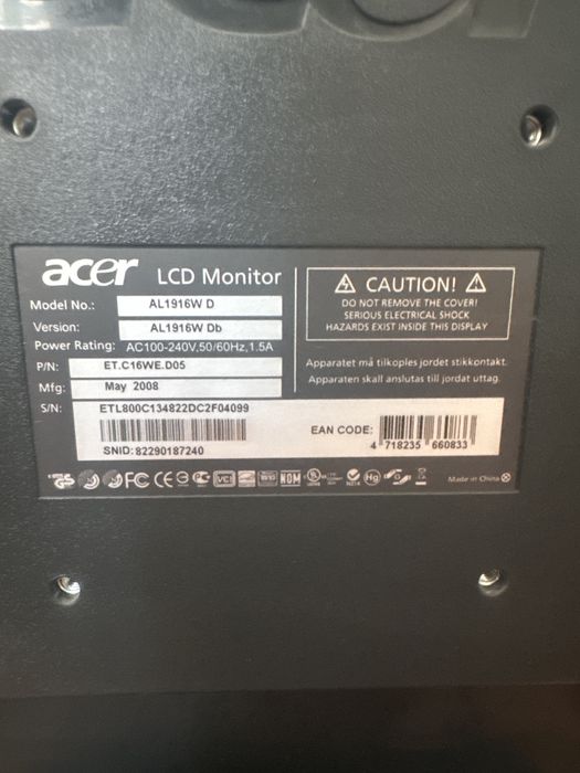 монитор acer 2008 года