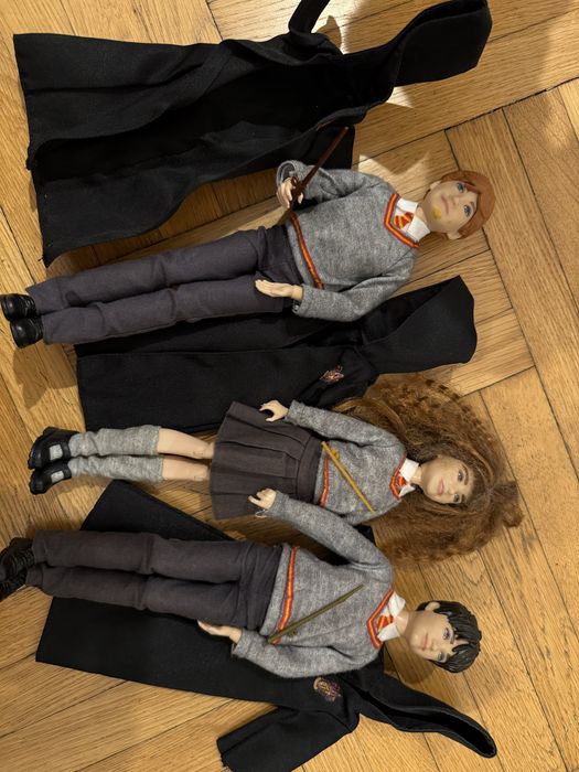 3 papusi Mattel -Harry Potter (Harry, Hermione, Ron)