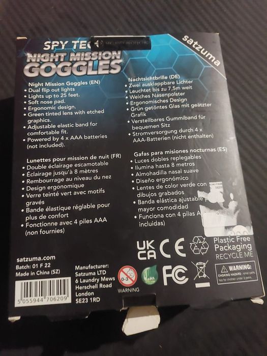 jucărie ochelari night vision