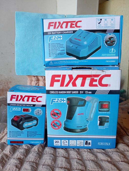 акумулаторен ексцентър шлифовъчен Fixtec 20V 125 мм (F20+)