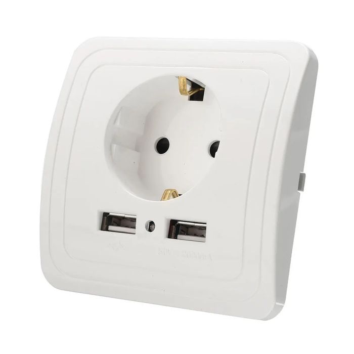 2бр. Контакт с Dual USB порт