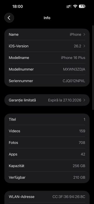 IPhone 16 plus 256Gb