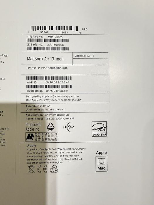 IStyle Macbook Air M3 13.6 инча - 19 цикъла батерия