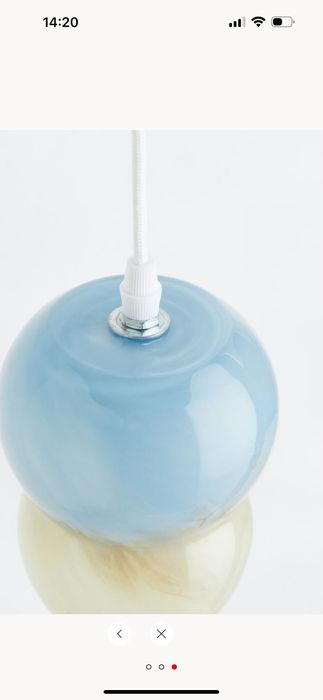 Две лампи стъкло H&M