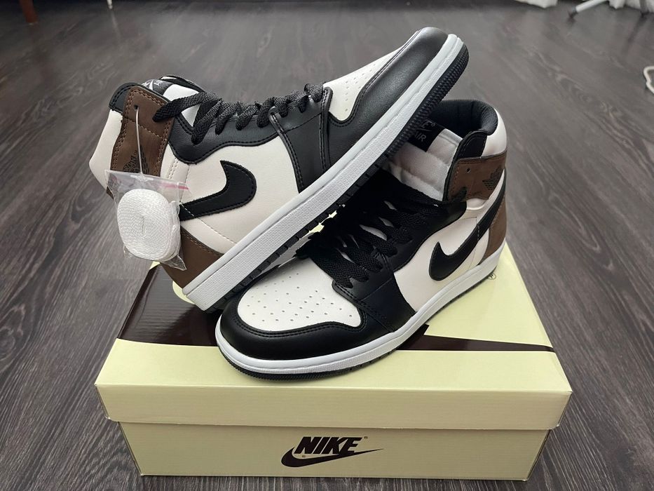 Adidasi Air Jordan 1 high dark mocha NOU premium