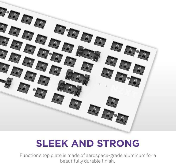 NZXT FUNCTION TENKEYLESS гейминг клавиатура, бяла, суичове Gateron Red