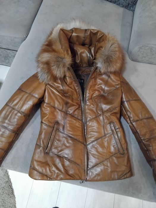 Зимно дамско яке от естествена кожа