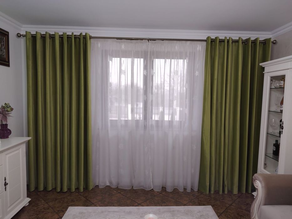 Draperii catifea groasă – 2 bucăți, 3 m lățime x 2,40 m înălțime