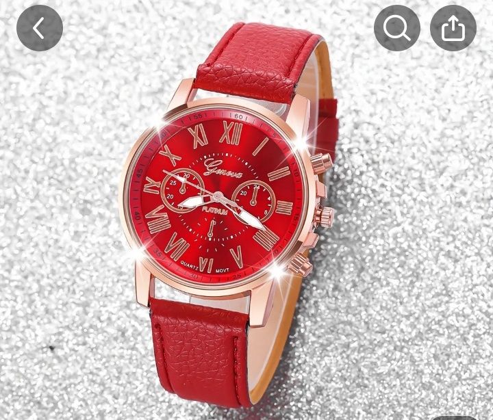 Елегантен кварцов часовник и гривна с форма на сърце с цирконий