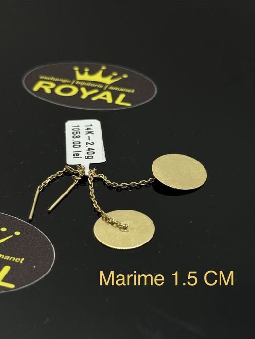 Bijuteria ROYAL : Cercei AUR 14K / 2.4 GR