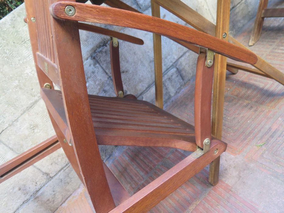 Тиково дърво-2бр.столове и маса-сгъваеми,Скандинавски дизаин