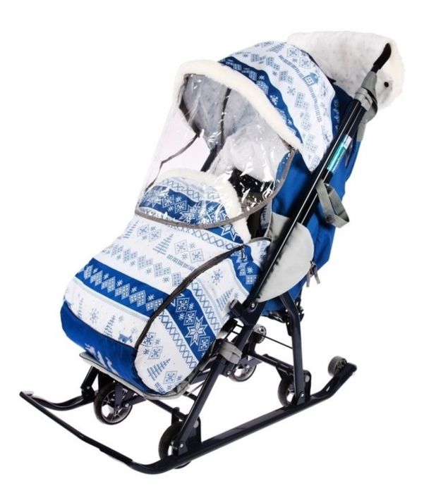 Санки коляска на колесах