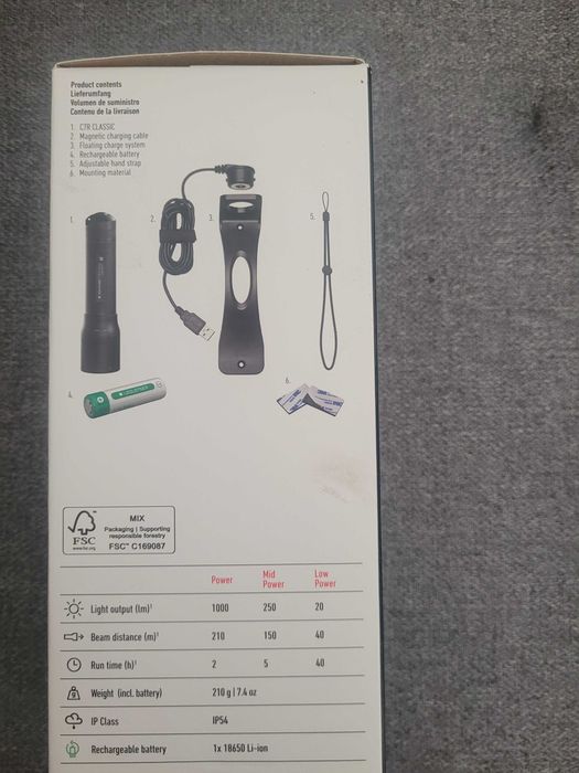 Lanternă Ledlenser C7R Classic - 1000 lumeni