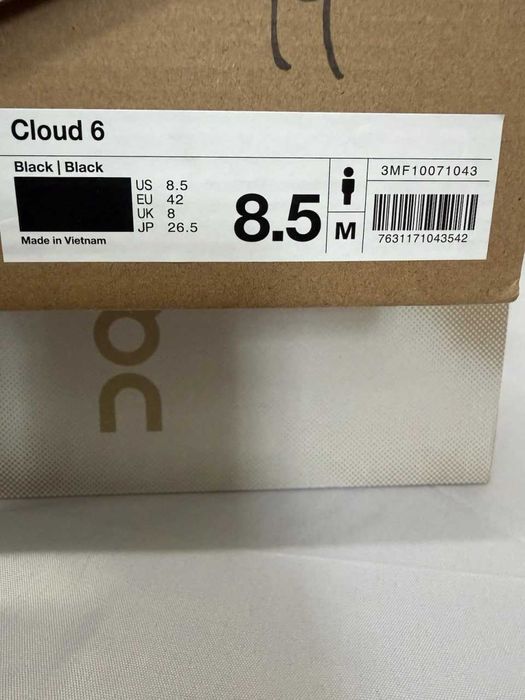 Кроссовки On Cloud 6 Triple Black (Original) USA