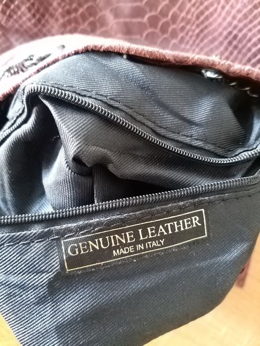 Намалена цена!Малка  италианска чанта, естествена кожа