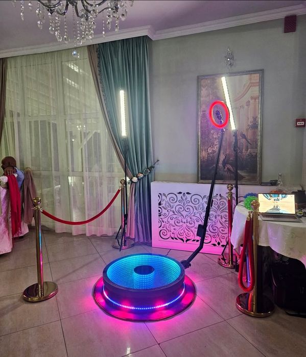 Platformă Video Booth 360 Pro Infinity Mirror 80 cm – Pachet complet