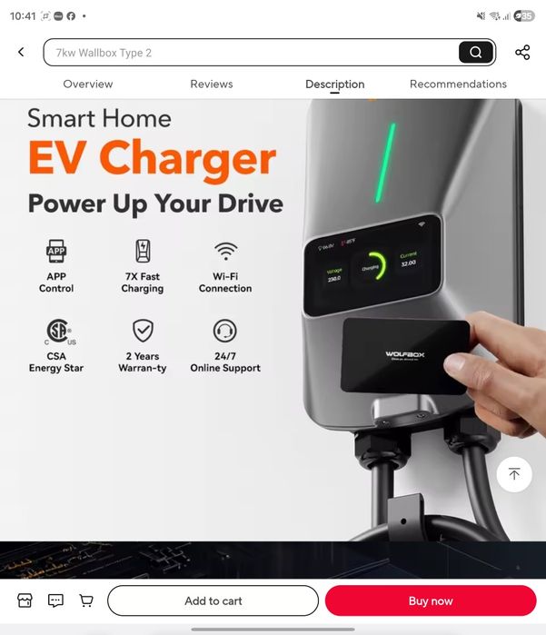 Statie incarcare masina  22KW  ( EV charger) WOLFBOX