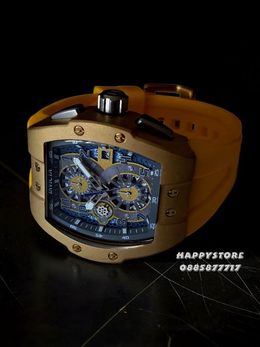 INVICTA Strada Yellow/Gold 47 mm, Инвикта нов мъжки часовник