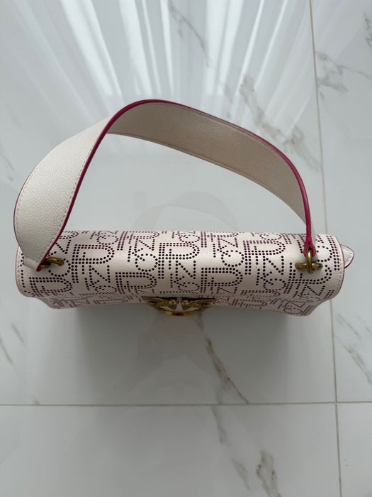 Чанта Pinko бяло-розов цвят