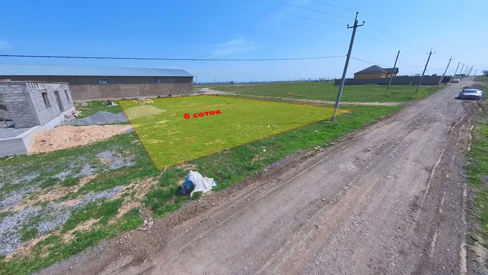 Участок 8 соток под ИЖС в мкр. Бозарык — рядом с Ипподромом