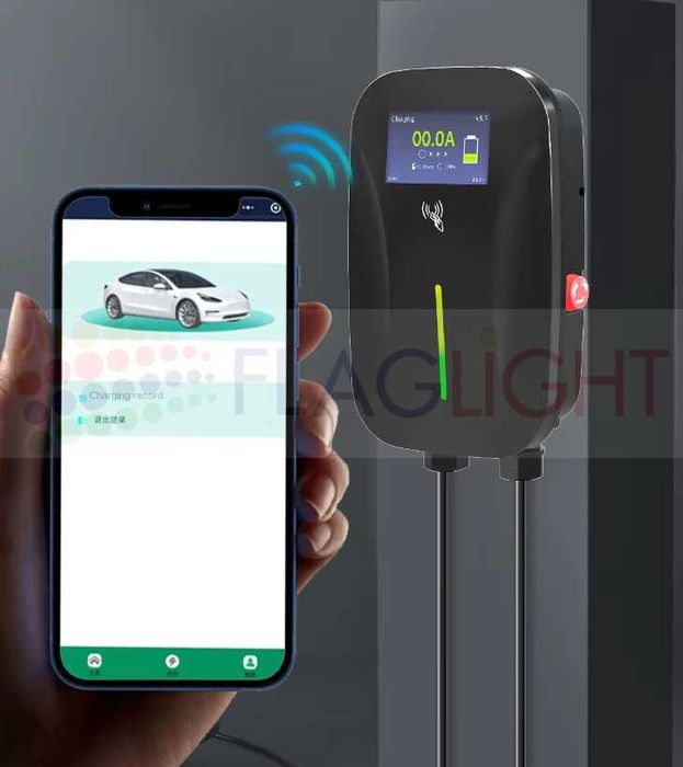 16A 7kw EV Стационарни Зарядни станции за публична употреба, за стена