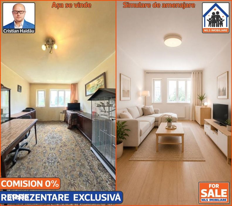 Apartament cu 3 camere si balcon in Titan | Comision 0!