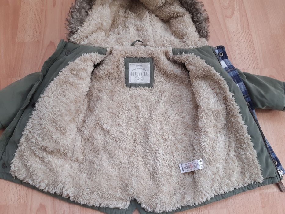 Зимна парка George и ватирани дънки, размер 9-12 м