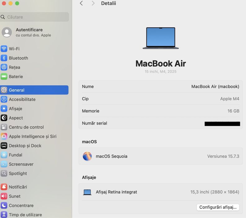 MacBook Air M4 15-inch/ 256 Gb / Midnight