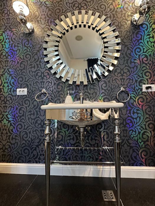 Lavoar Globo Paestum cu suport structura metalica cromată